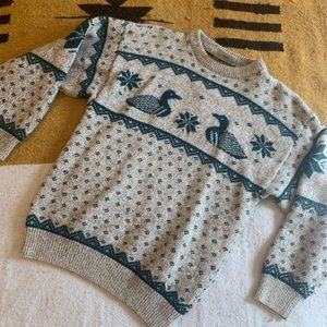 Vintage Wool Duck Crew Neck Sweater